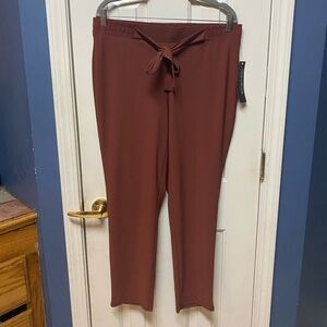 Retrology Womens Dress pants Career High Waist Pants with attached belt Size L